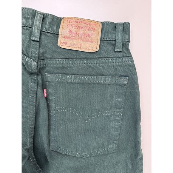 Vintage 1994 Levis 550 Womens 11 Relaxed Fit Tapered Leg Green USA Made Western - Picture 13 of 16